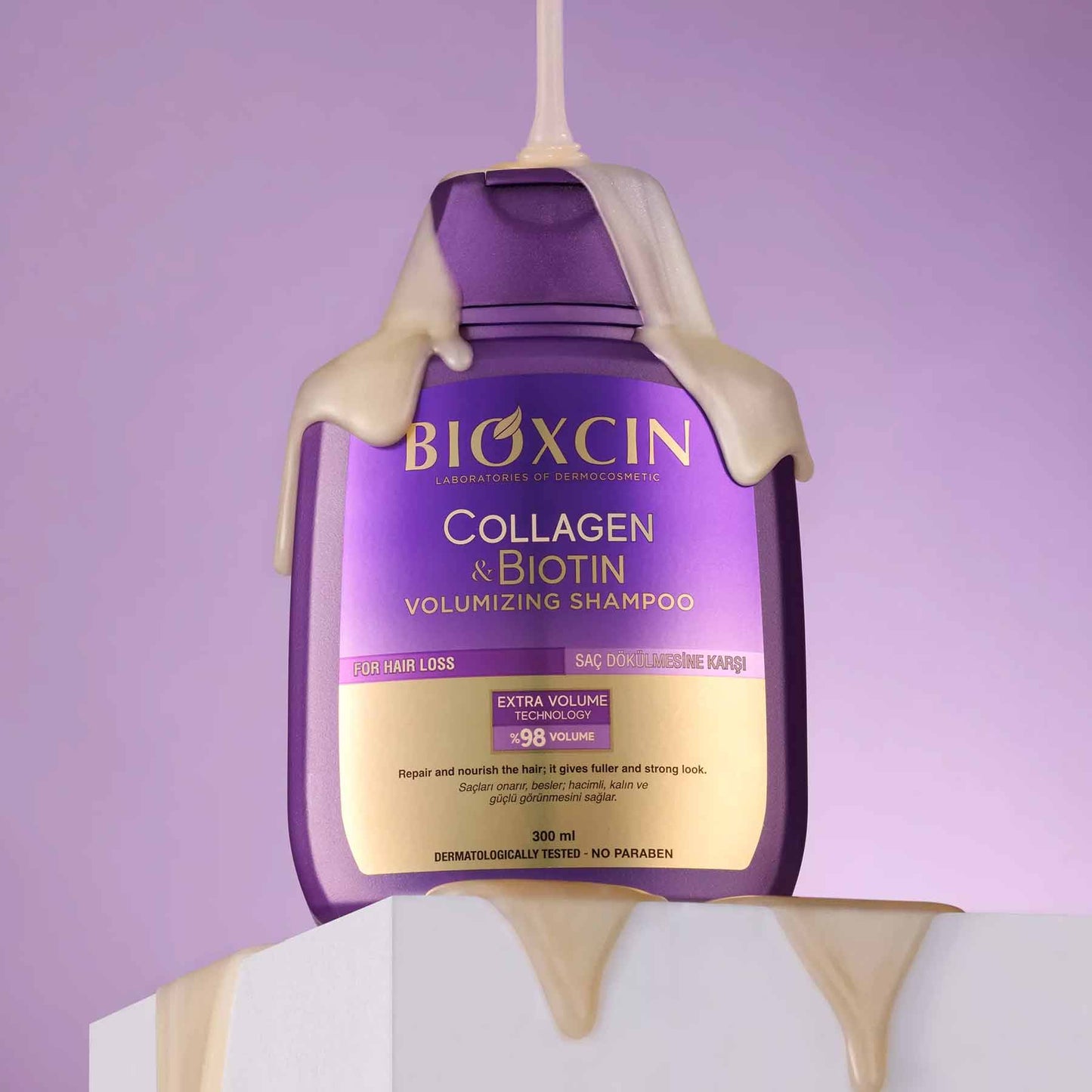 Bioxcin Collagen & Biotin Volumizing Shampoo – 300 ml | For Fine & Flat Hair