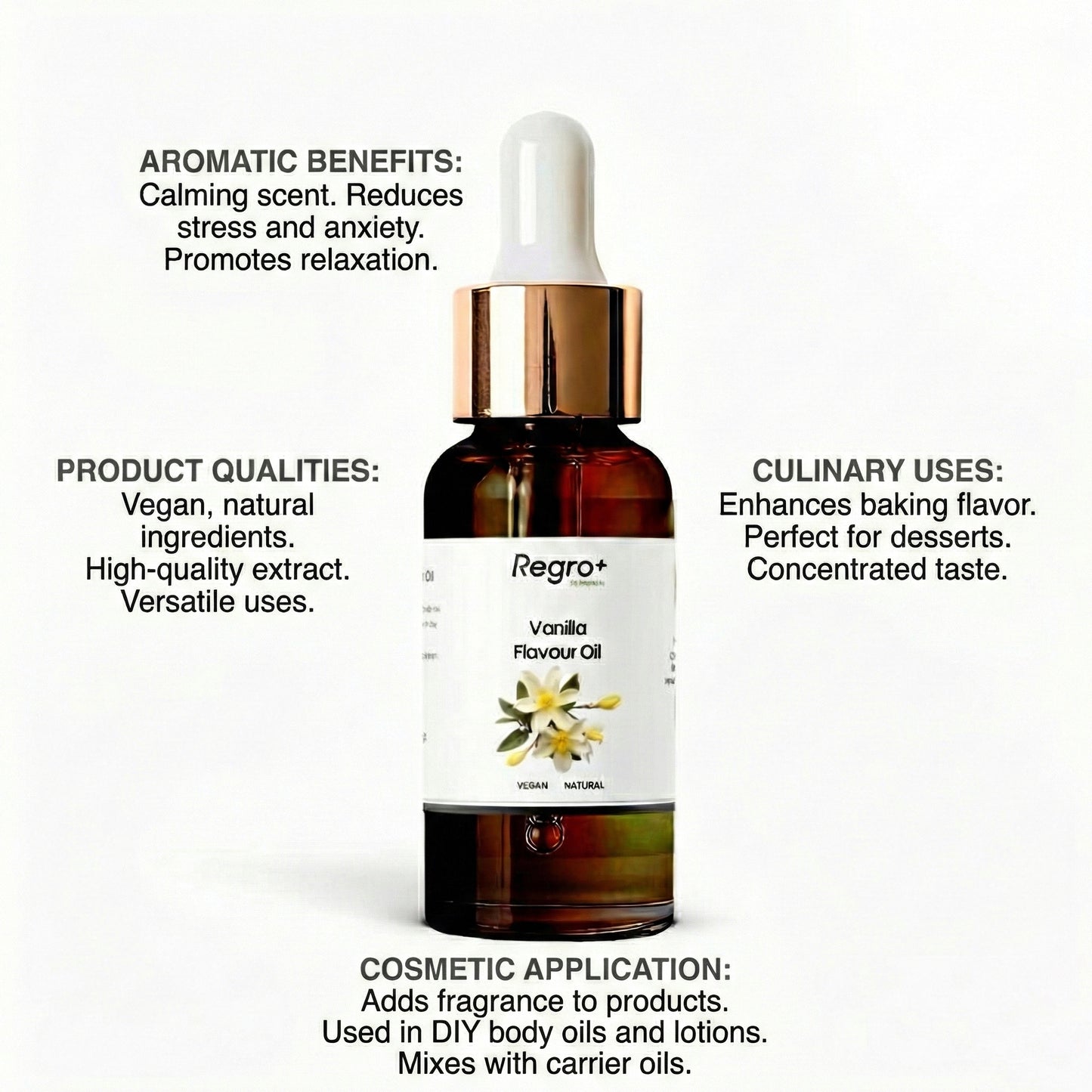 Vanilla Flavor Oil – Regro by Rayhana 20 ML