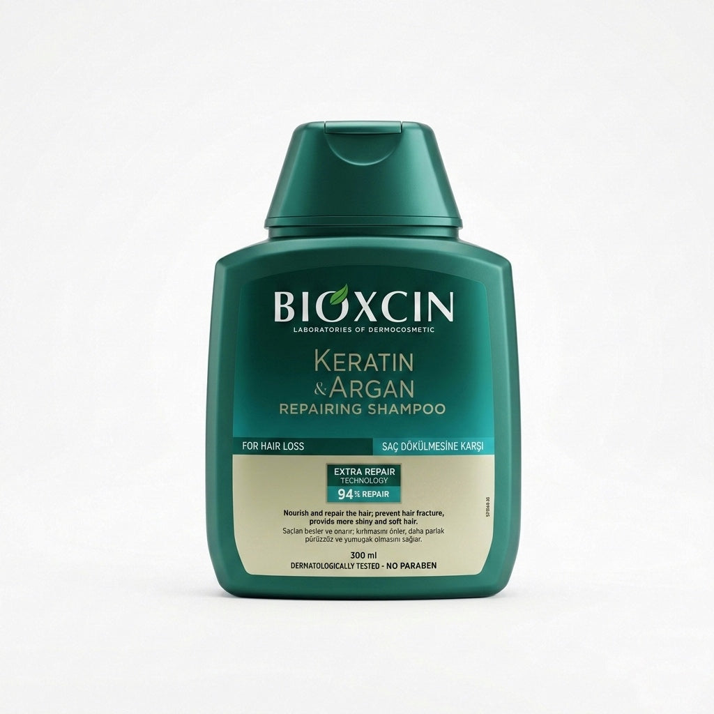 Bioxcin Keratin & Argan Repairing Shampoo - For Hair Loss