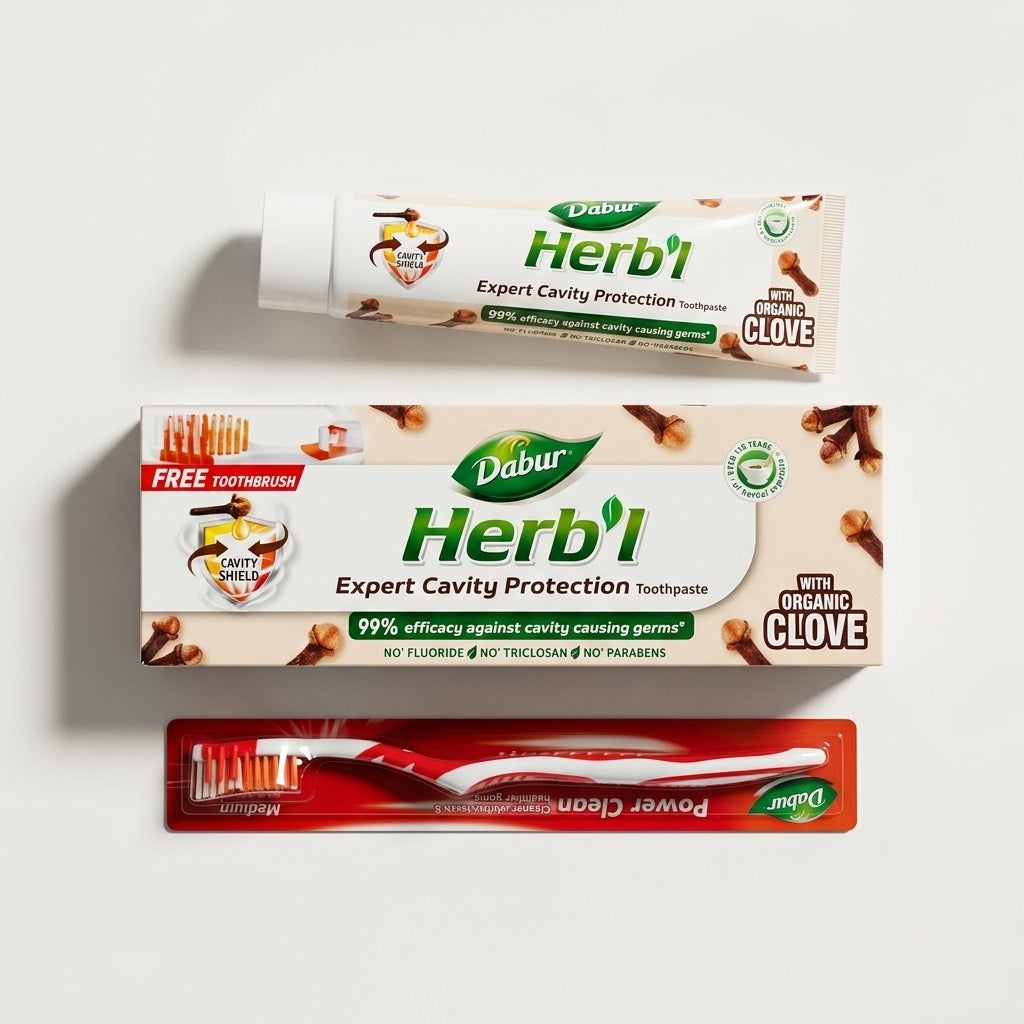 Dabur Herb’l Expert Cavity Protection Toothpaste - With Organic Clove