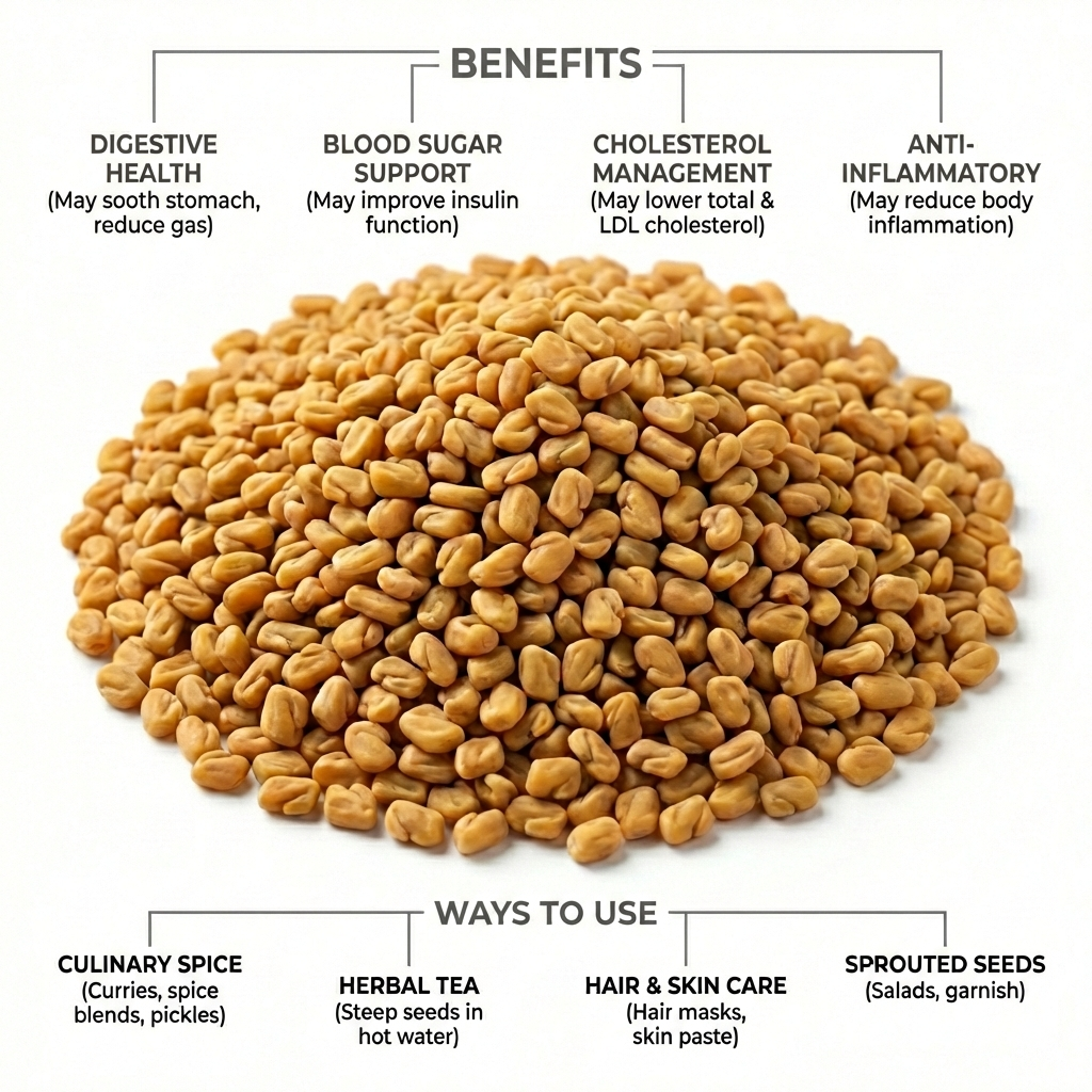 Premium Whole Fenugreek Seeds ~ حلبة