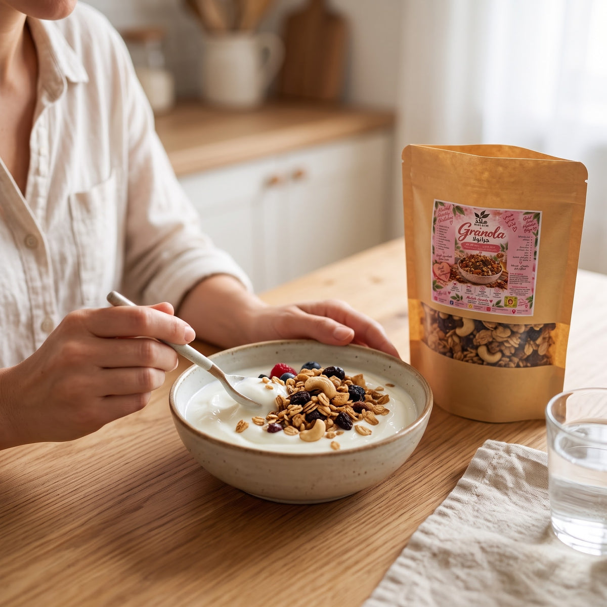 Malath Granola - Peanut & Dark Chocolate | ملاذ جرانولا - فول سوداني وشوكولاتة دكنة