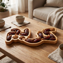 "Kareem" Carved Solid Wood Serving & Charcuterie Platter