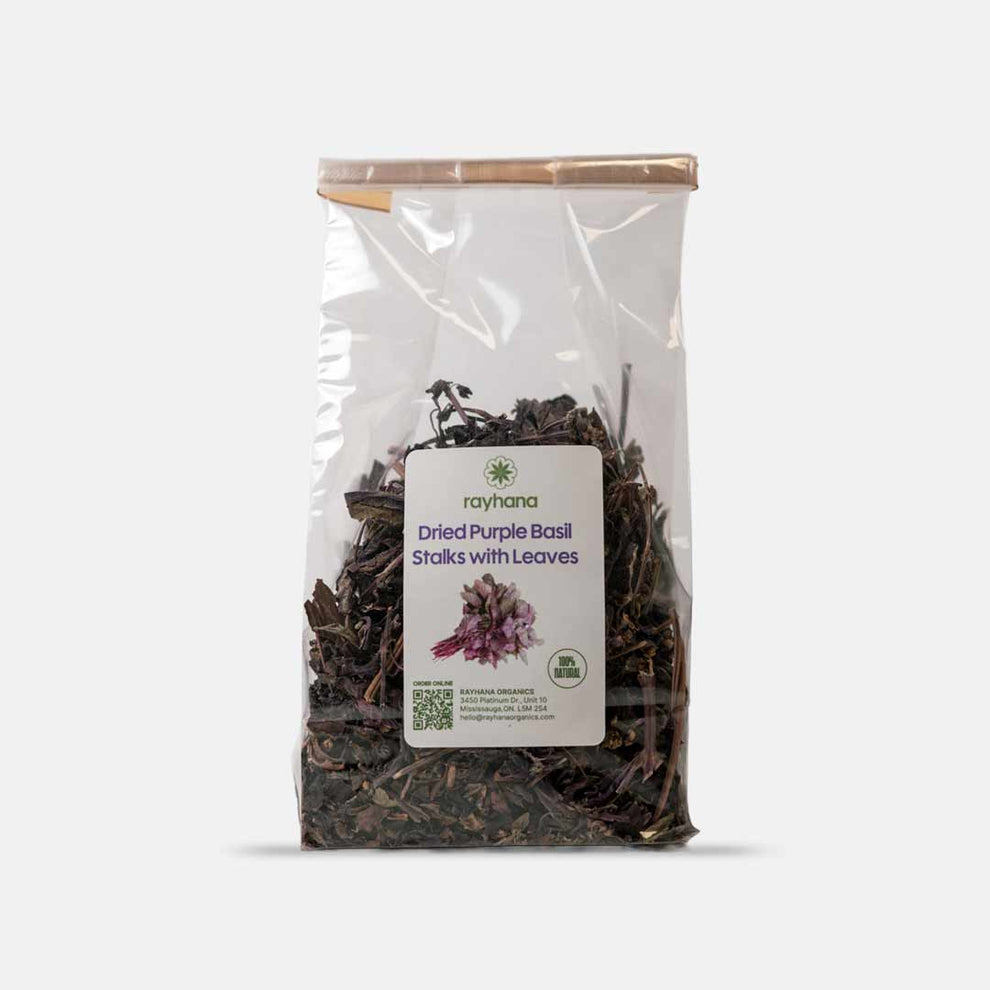 Dried Purple Basil Stalks with Leaves – Rayhana Organics