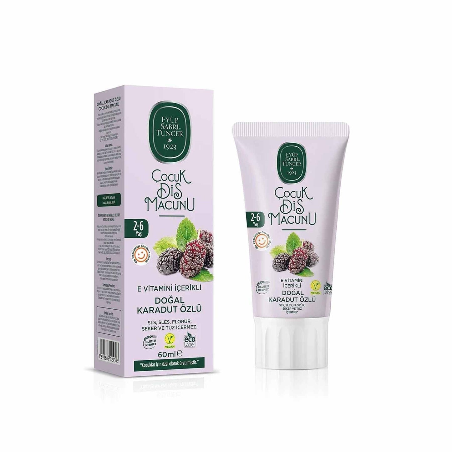 Kids' Toothpaste – Mulberry Flavor – 60 ml | Ages 2–6 | Safe & Gentle Formula